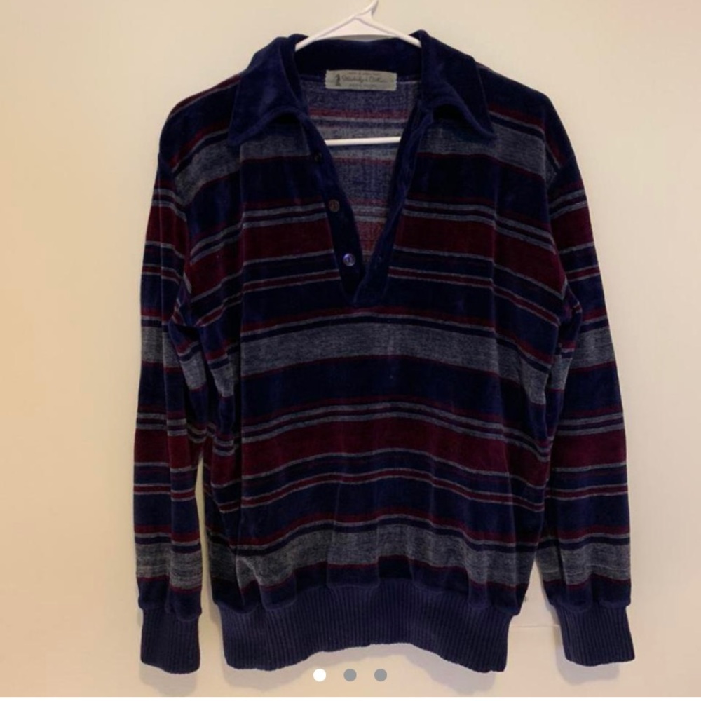 Vintage velvet striped sweater